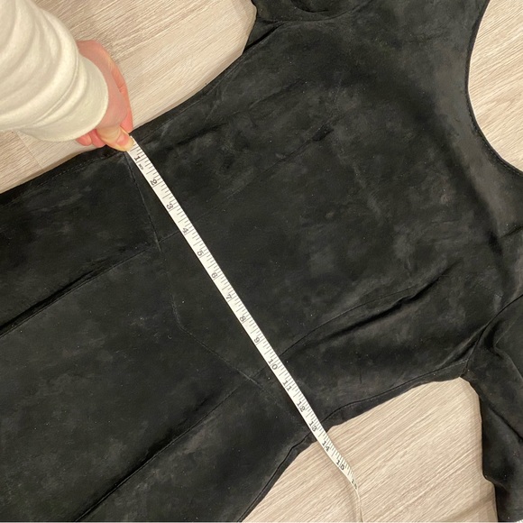 VINTAGE Bagatelle Genuine Leather Black Dress Vintage Size 6 / Modern XS - Picture 13 of 15